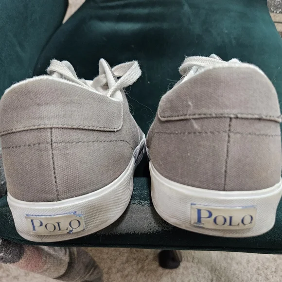 Polo by Ralph Lauren Gray Canvas Sneakers Size 13D - Picture 8 of 9